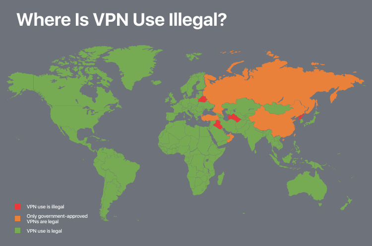 countries where VPN use is illegal